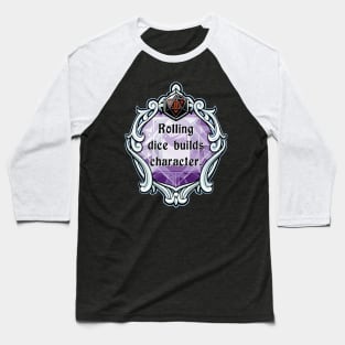 Amulet Rolling Dice Builds Character Baseball T-Shirt